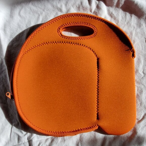 Built NY Byo Lunch Bags Neoprene Insulated Reusable Orange & Red Portable Tote - Picture 8 of 10